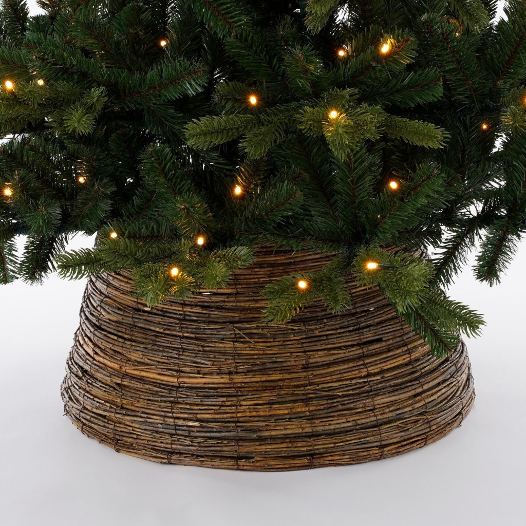 Kerstboommand - H21 x Ø50 cm - Wilgentakken - Bruin