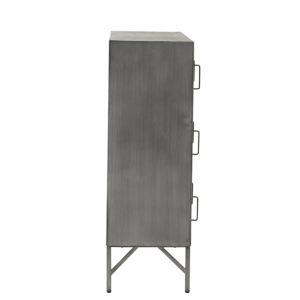 J-Line kast - 9 deuren - metaal - zilver