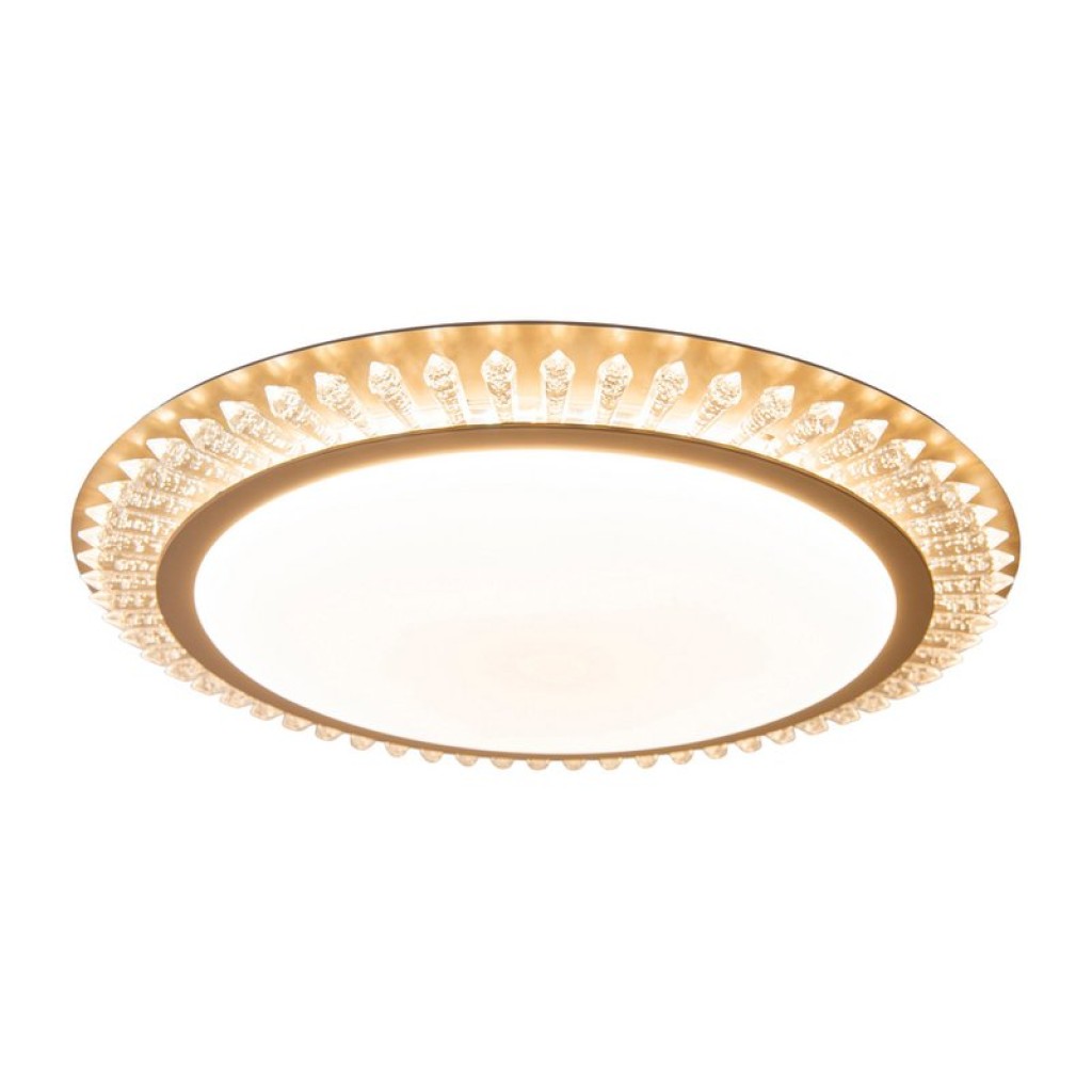 LED ceiling light "Madison" Ø 48 cm, many functions, made of metal and plastic, gold, with integrated LEDs, lighting for living rooms or office