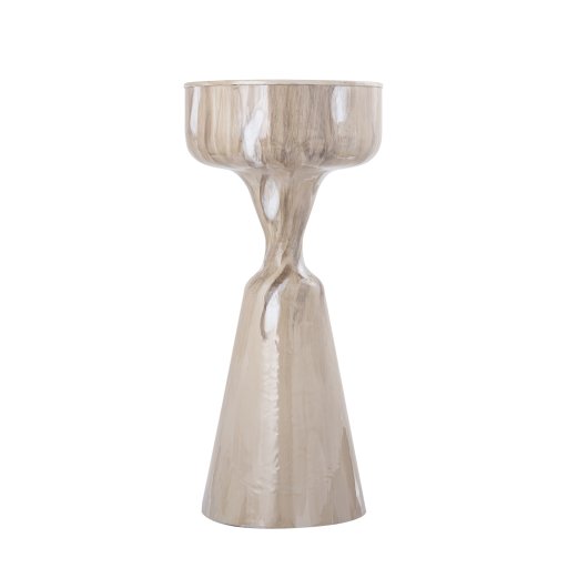 Maran Cream Shiny Ironsidetable Round L