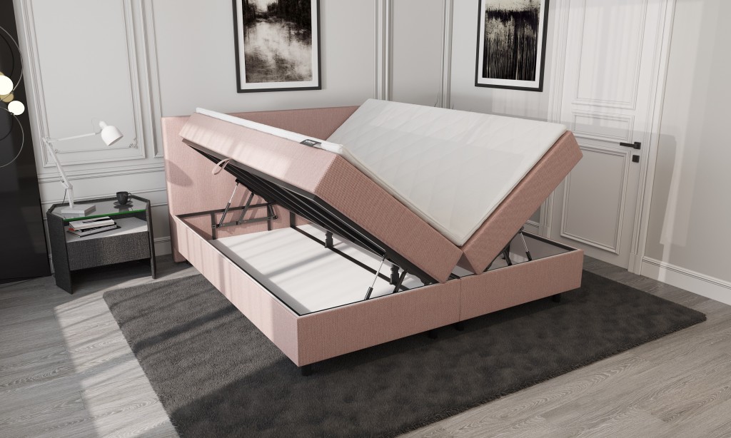 Mörgenn Opberg Boxspring Oud Roze 140x210