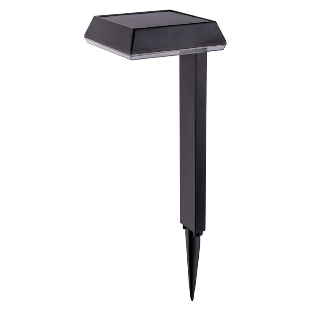 Solar decorative spit "Sigi", 79 cm high, plastic, black, integrated LEDs, warm white