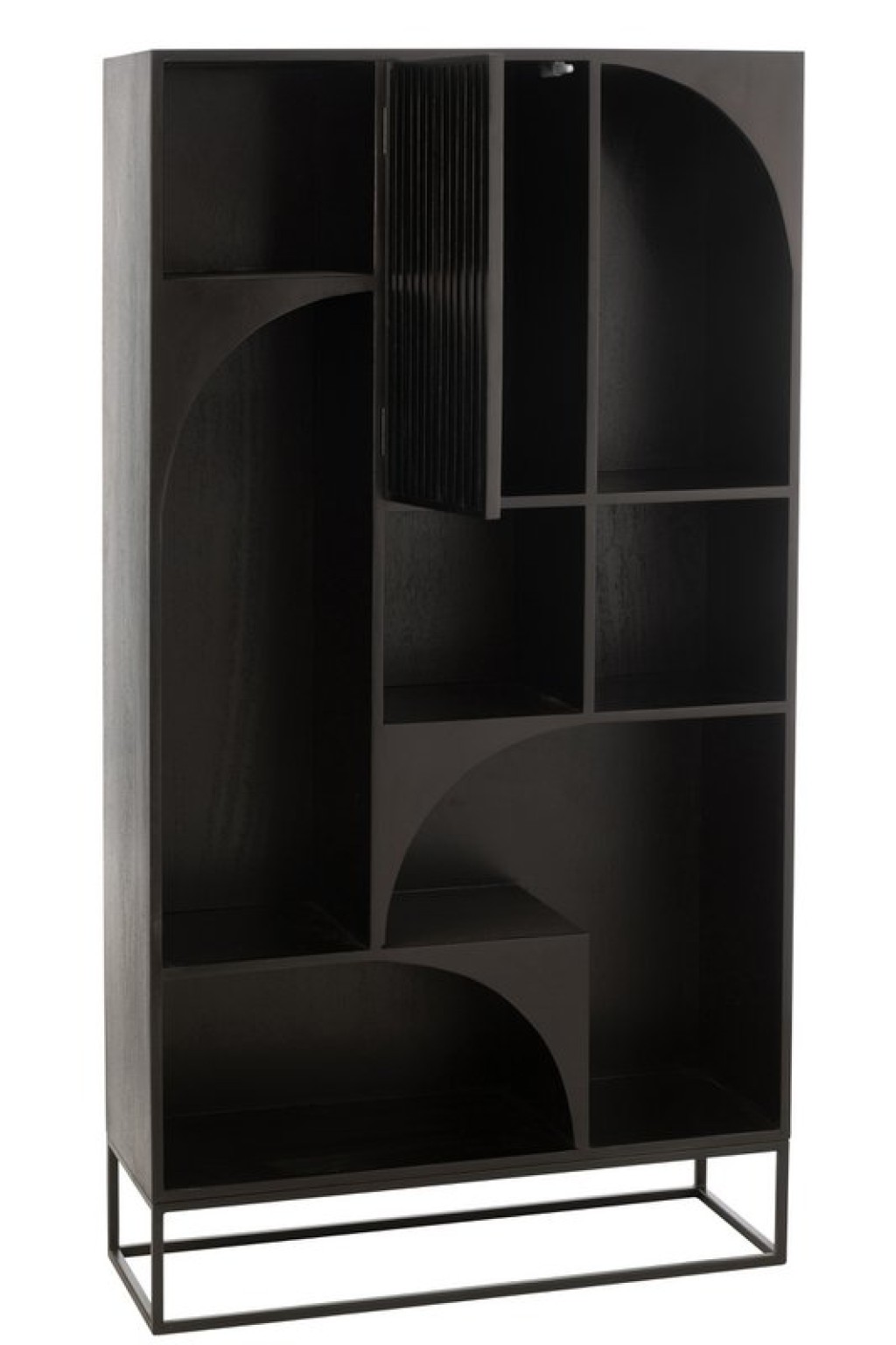 J-Line Rack Fashion Mango Wood/MDF Black