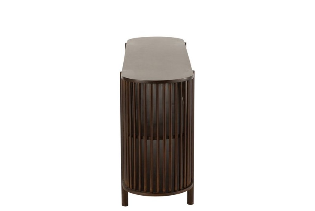 J-Line Console 2 Planks Conie Mango Wood Dark Brown