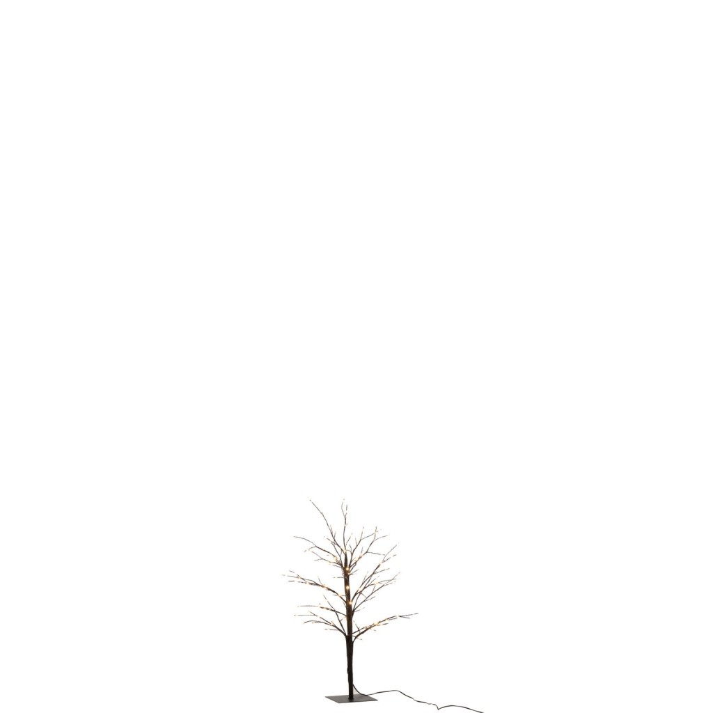 J-Line kerstboom Kaal - metaal - zwart - small - LED