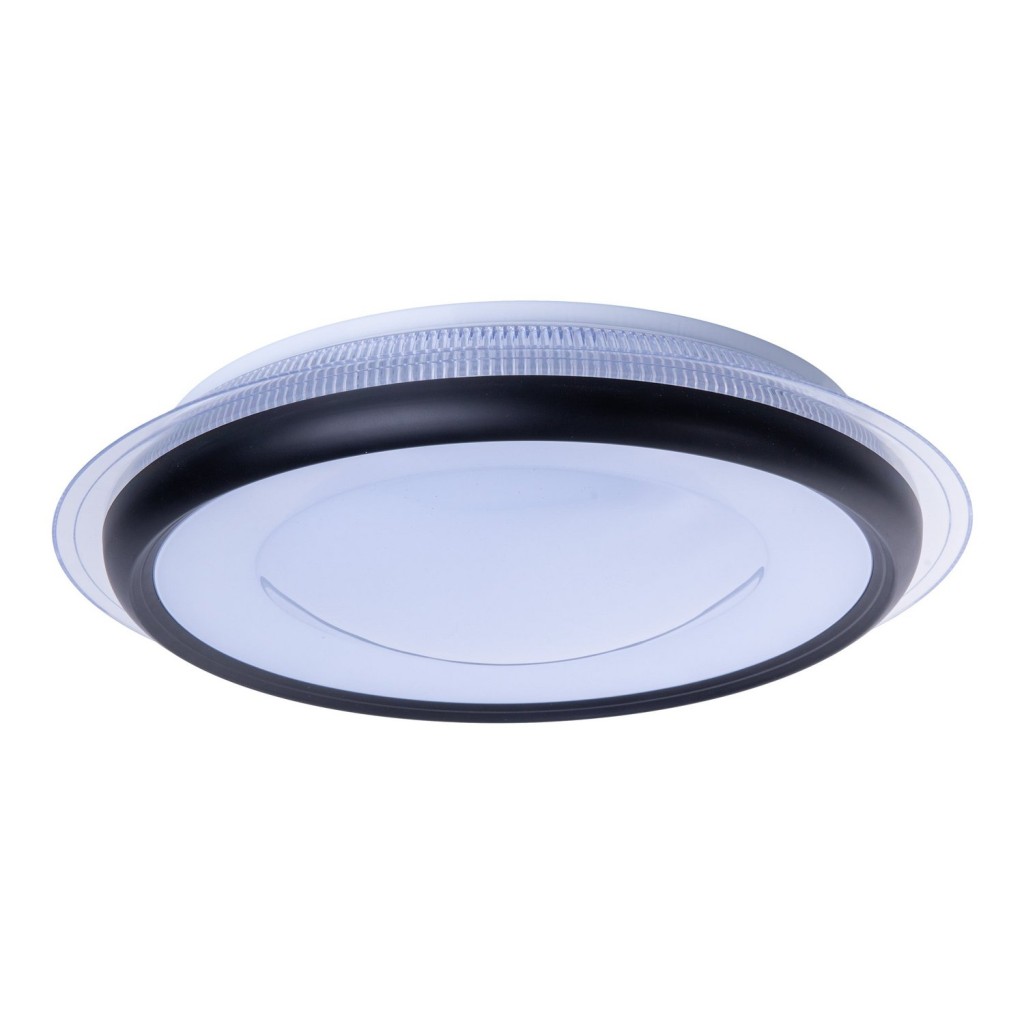 LED -plafondlicht "Canna" gemaakt van metaal en plastic, dimbaar met afstandsbediening, kleurverandering van warm wit naar koud wit naar kleurrijk, stevig ingebouwd -in LED's, plafondlamp voor woonkamer, eetkamer, keuken of gang met 45 cm diameter