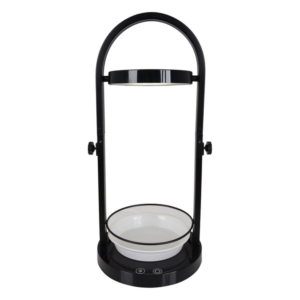 LED plant tablet light 53.5 cm high, made of metal and plastic in black, with integrated LED