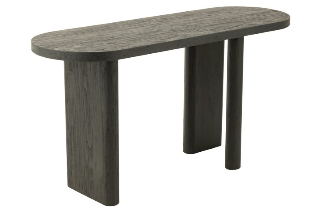 J-Line table Teak - wood - black