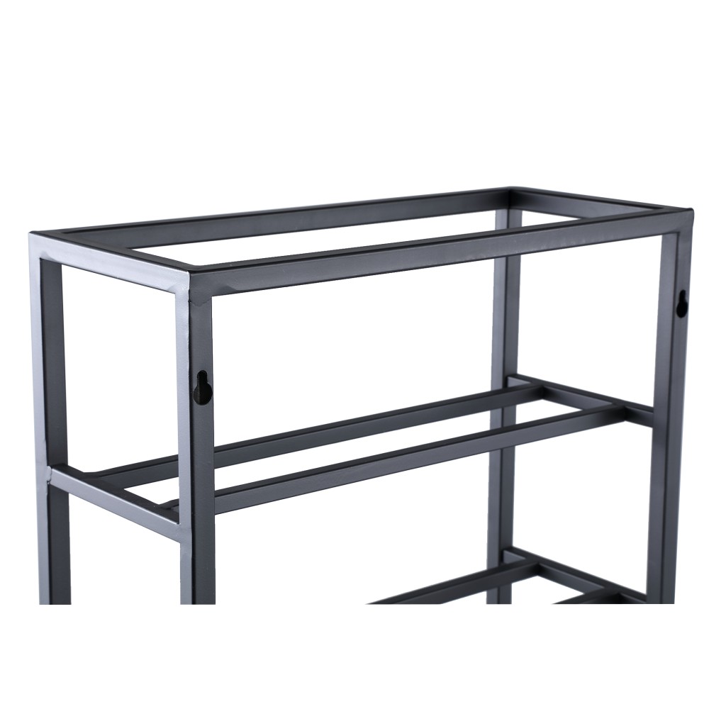 Kentyn Black Rectangle Iron Wine Rack Small