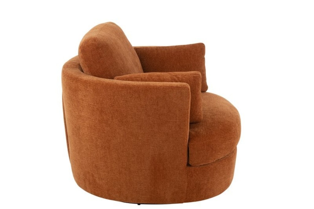 J-Line sofa swiv - poplar wood/foam - rust