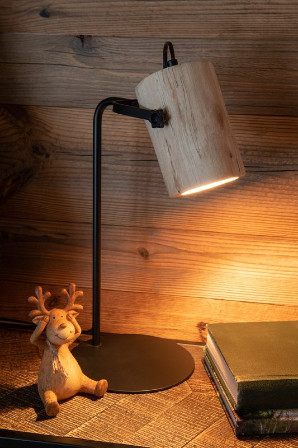 J-Line Silas Berangen desk lamp - wood - natural