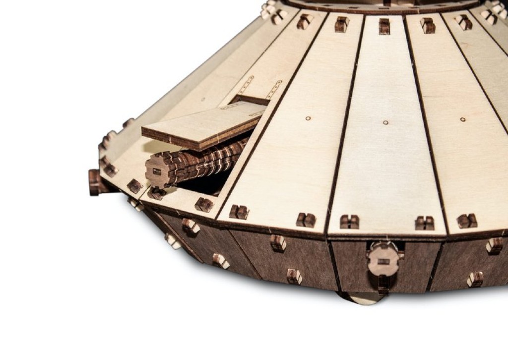 Eco Wood Art 3D Mechanical Puzzle Da Vinci Tank 716 25.3x23.9x15.6cm