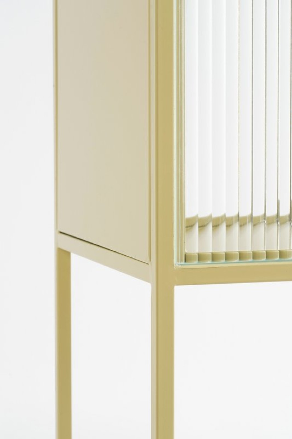 Clifton storage cupboard with doors - L38 x B35 x H90 cm - Metal - Beige