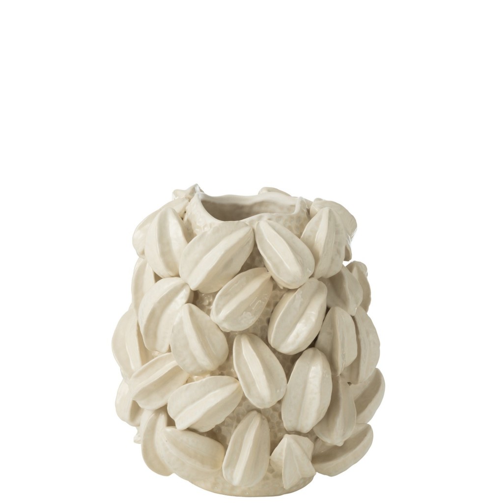 J -Line Vase Botanica Cacao High - Ceramics - Beige - Ø 30,5 cm