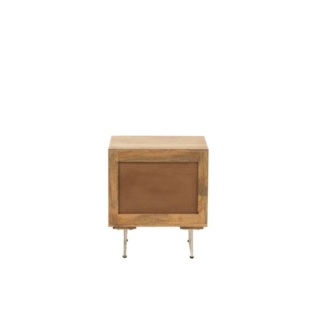 J-Line Nachtkast Rattan Mangohout Naturel