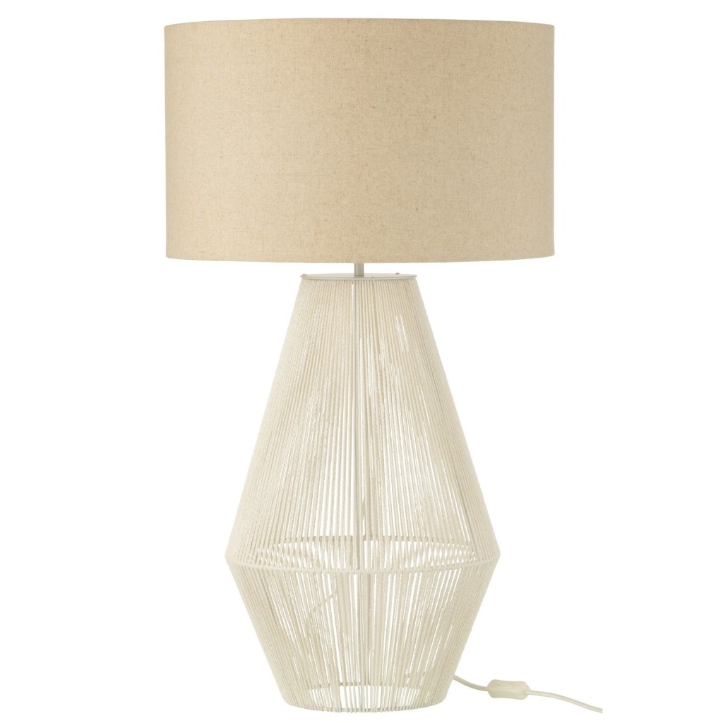 J-Line lamp Striing - metaal/papier - wit