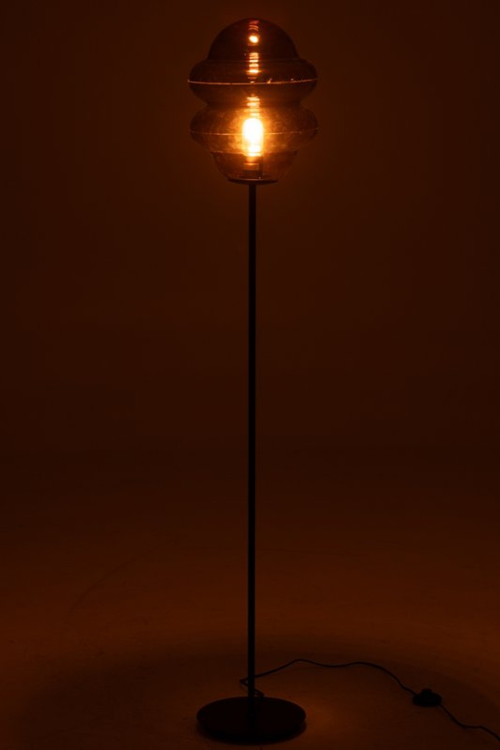 J-Line Floor Lamp Honey Spoon Glass Brown