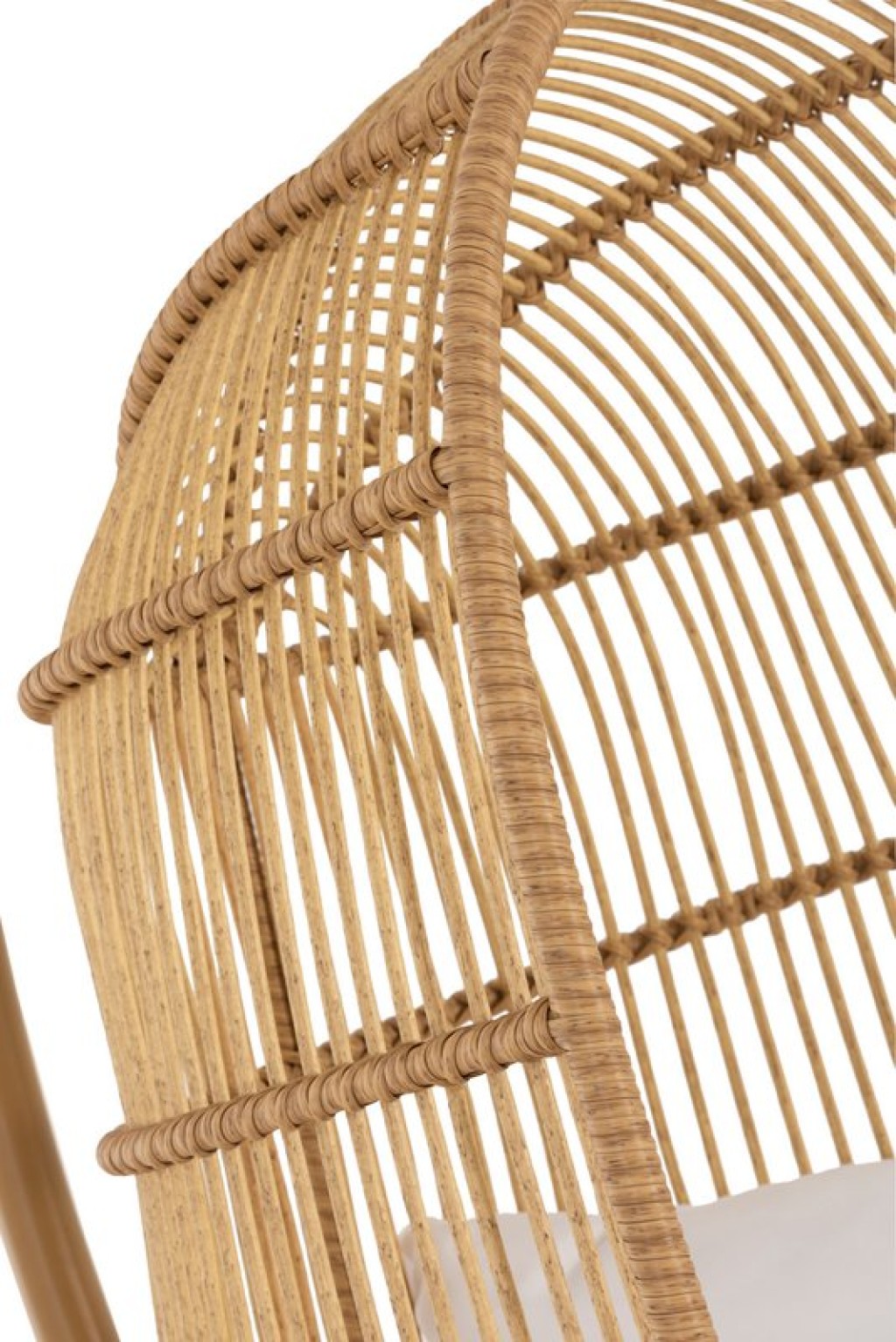 J-Line hanging chair Oval - steel - natural