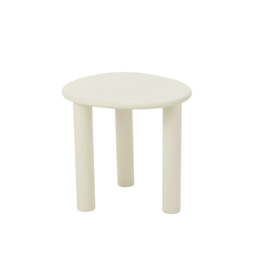 J-Line Bijzettafel Bali Mdf/Pvc Wit Small