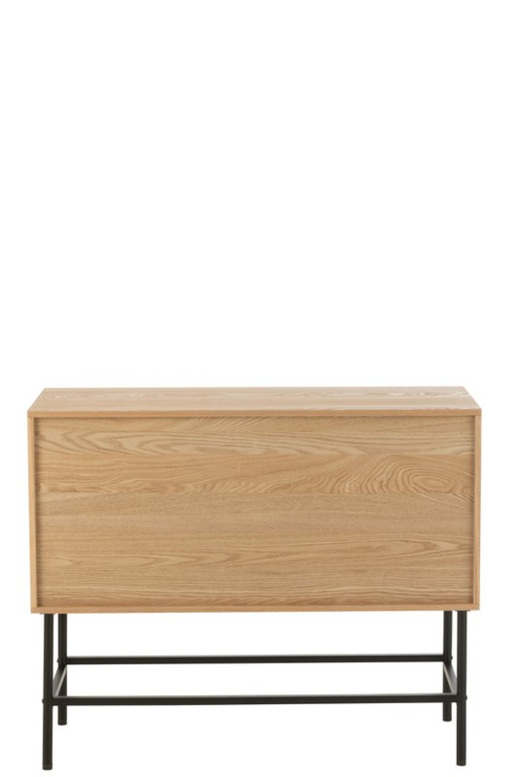 J-Line Cabinet Square MDF/Metal Naturel/Black Small