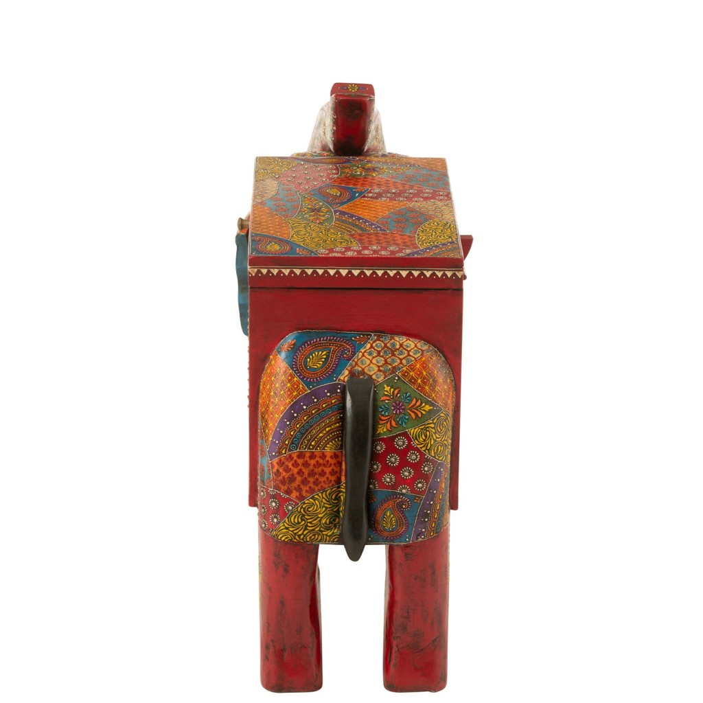 J-Line Koffer Olifant Delhi Mango Hout Mix