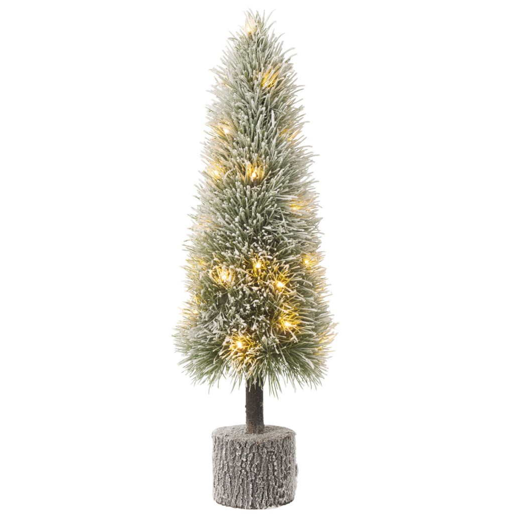 J-Line Kerstboom B+Led Kunststof Sneeuw Groen Large