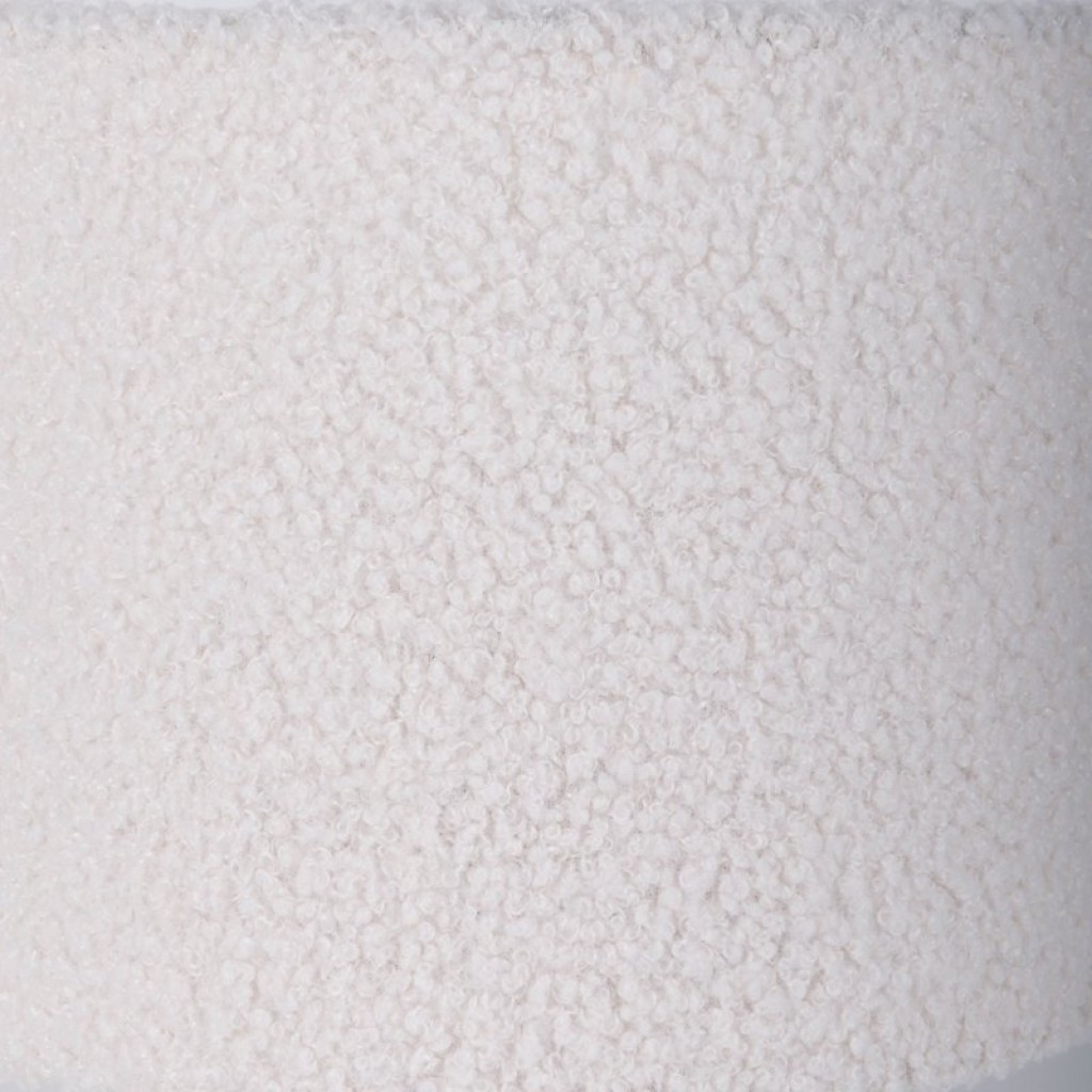 Table lamp "Fluffy" with text blades and foot in white, E27, approx. 31 cm high