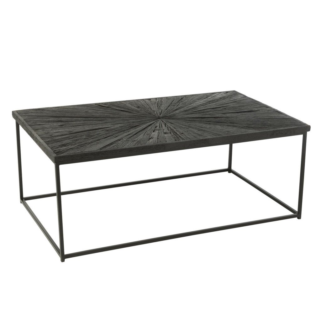 J-Line Salontafel Shanil Hout/Ijzer Zwart - 120.5 x 70 x 47 cm
