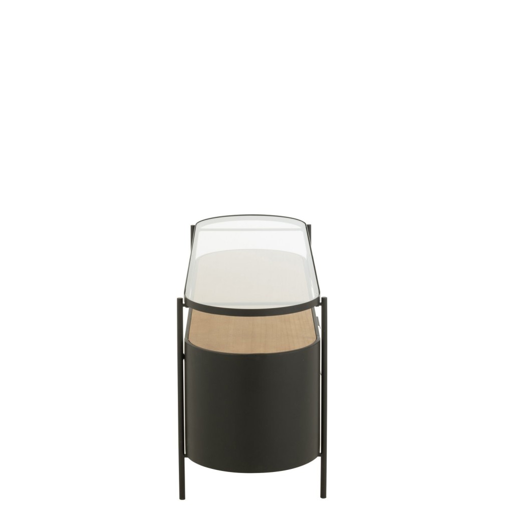 J-Line Kast Ivy Ijzer Naturel/Zwart