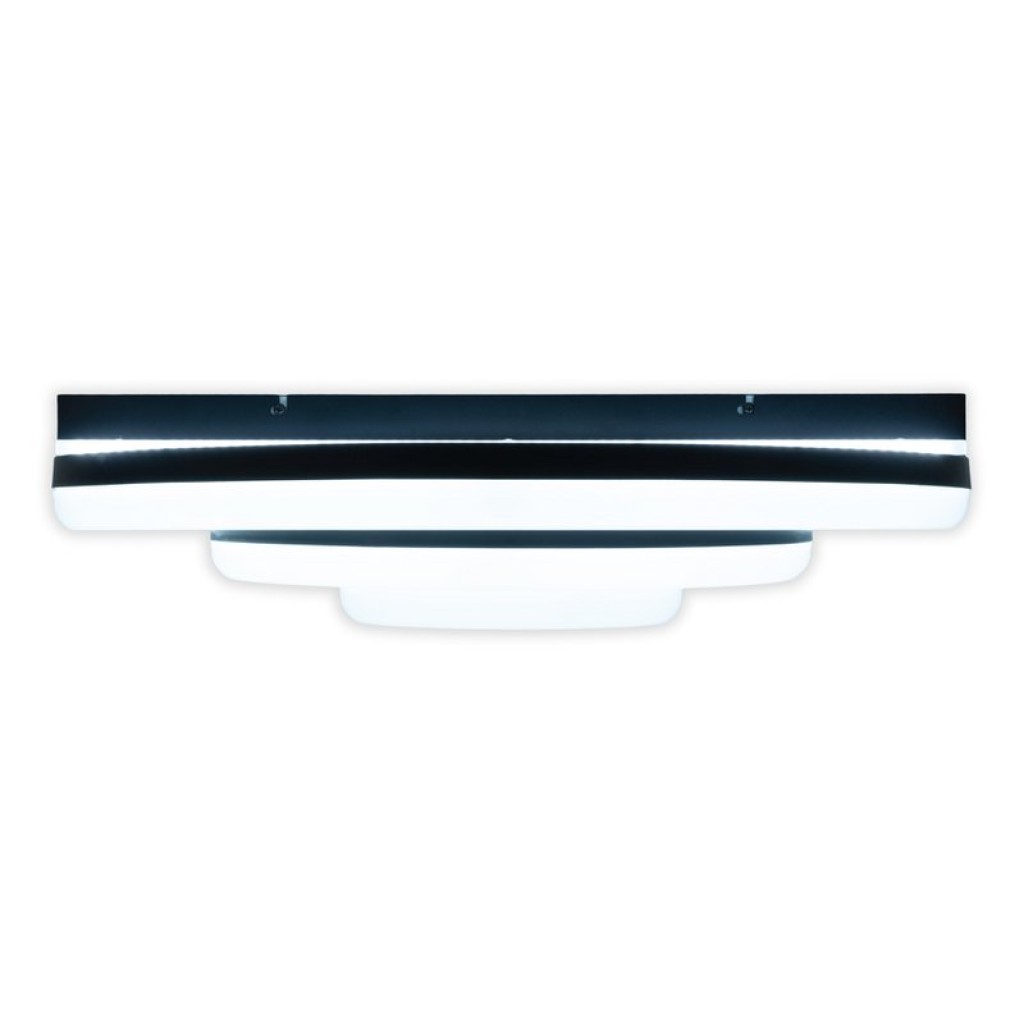 LED CCT ceiling light "Circulo" made of black metal and sand-colored plastic Ø 60 cm