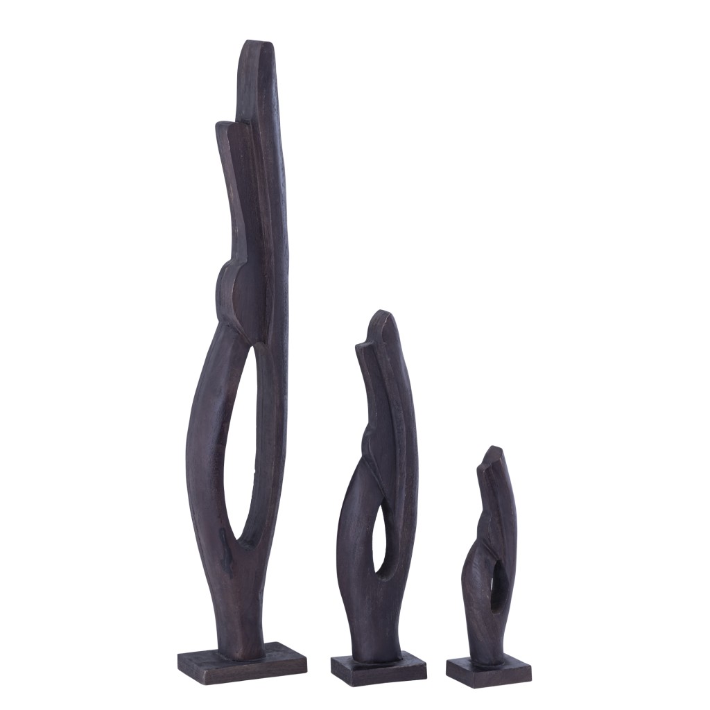 Rodi Brown Mango Wood Rabbit Shaped Statue Open S