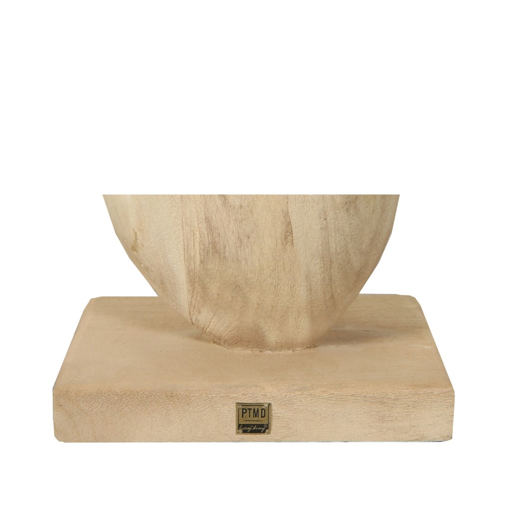 Kodey Natural Mango Wood Circle Shaped Statue