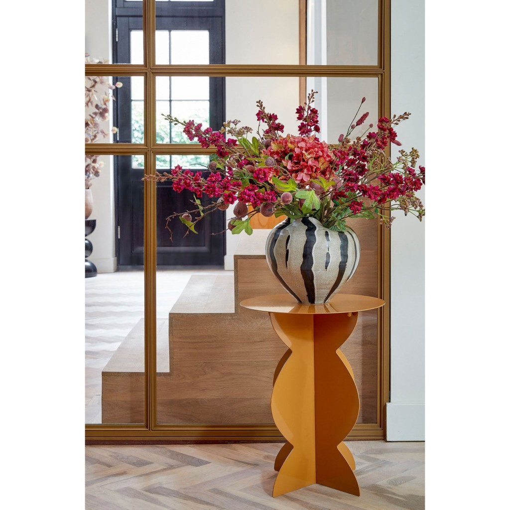 Rafi Bijzettafel - H50 x Ø40 cm - IJzer - Bruin