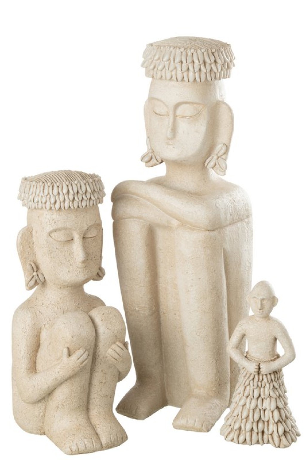 J-Line decoration Statue Ethnic - stone/resine - beige - large