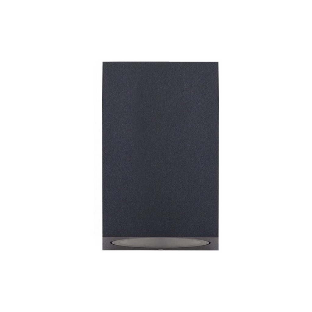 Outside wall lamp "Cubus", made of metal and glass in anthracite, GU10 socket