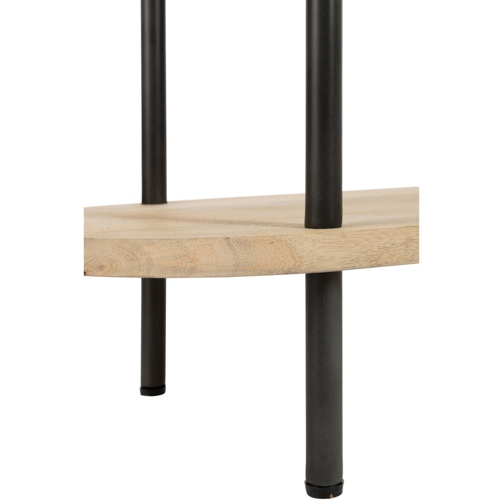 J-Line Rek Eli 5Planken Mango Hout/Staal Naturel/Grijs