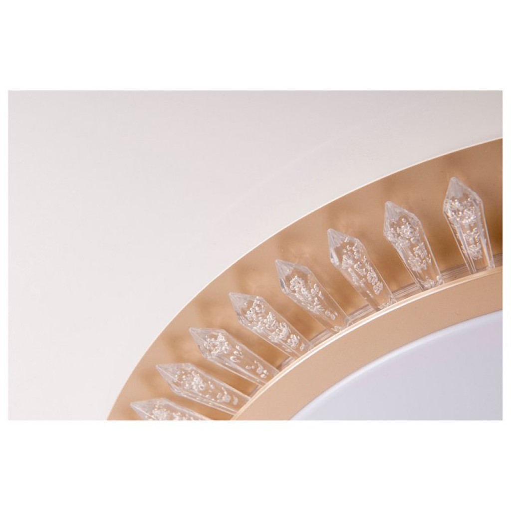 LED ceiling light "Madison" Ø 48 cm, many functions, made of metal and plastic, gold, with integrated LEDs, lighting for living rooms or office