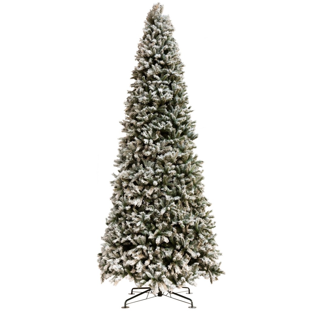J-Line Kerstboom Plastiek Besneeuwd Groen Extra Large