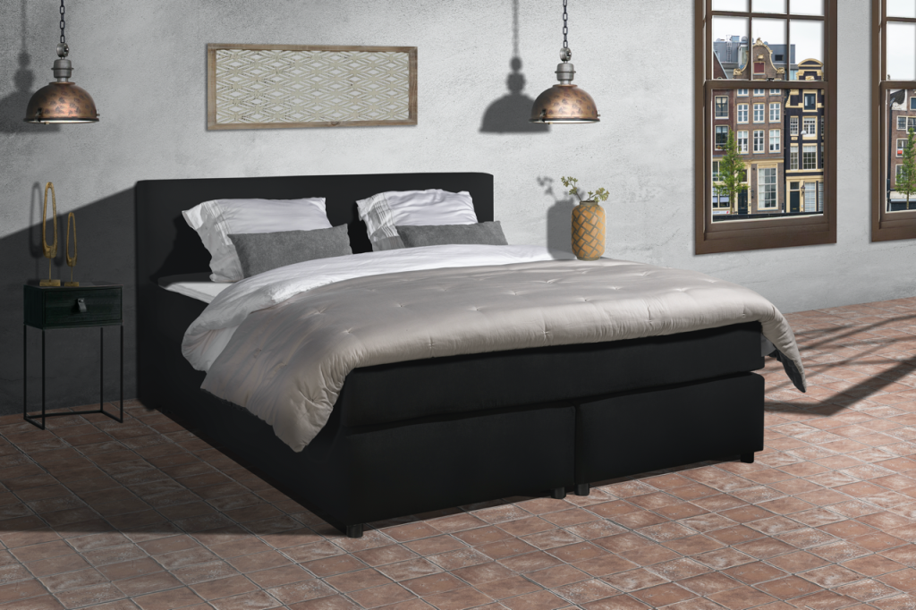 Mörgenn Boxspring Parga - Lederlook - Complete set - 180x210