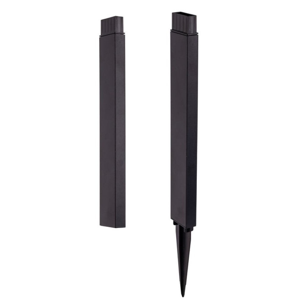 Solar decorative spit "Sigi", 79 cm high, plastic, black, integrated LEDs, warm white