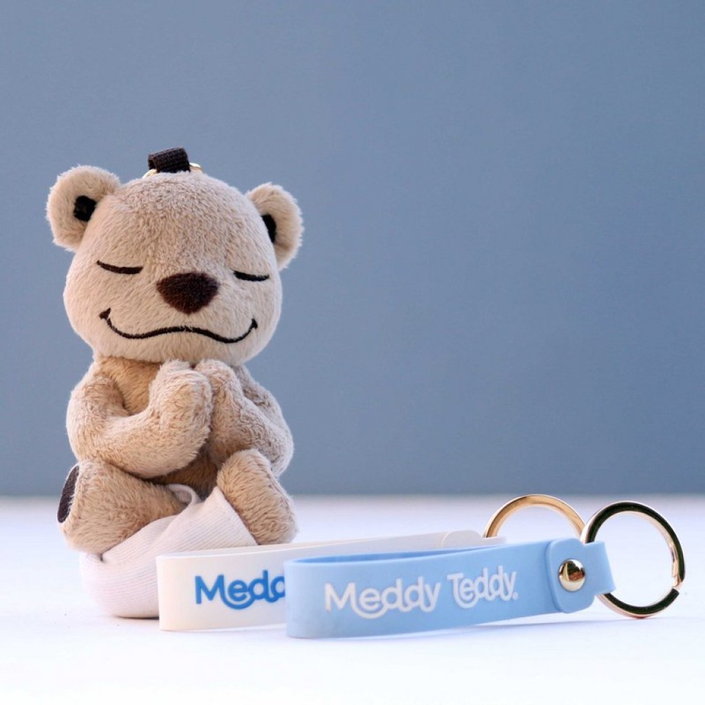 Meddy Teddy Keychain, Blue, 19cm excl. cord, w20-bs