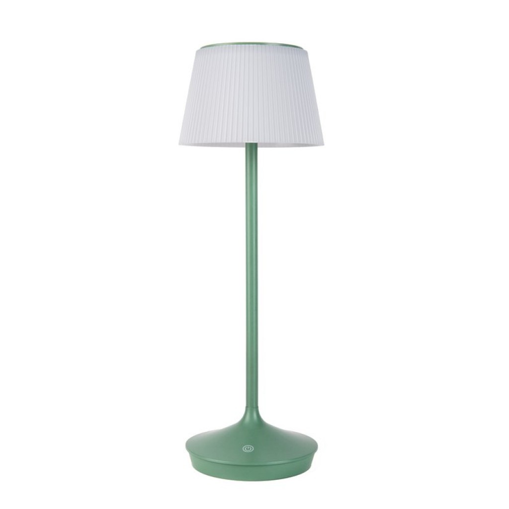LED Leuchte "EMMI" für Außen und Innen, Tischlampe aus Metall und Kunststoff, mit fest verbauten LEDs, LED Tischlampe für Balkon, Terrasse, Garten, Wohnzimmer, Wintergarten, ca. 38 cm hoch