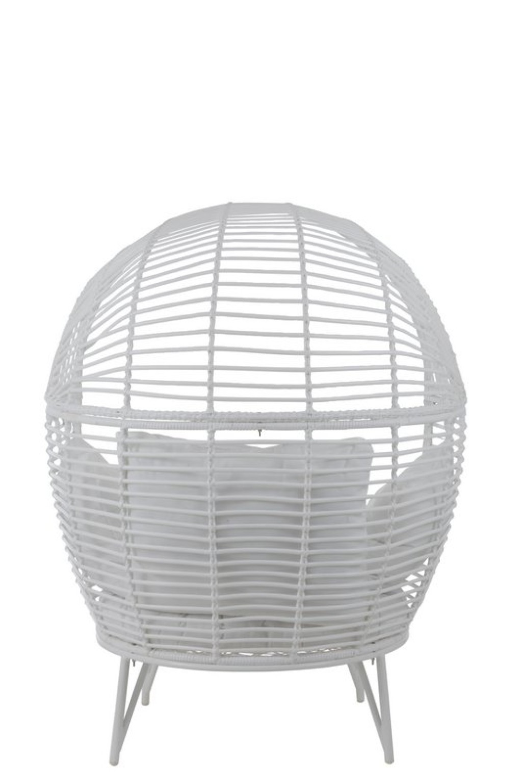 J-Line lounge chair Oval - steel - white