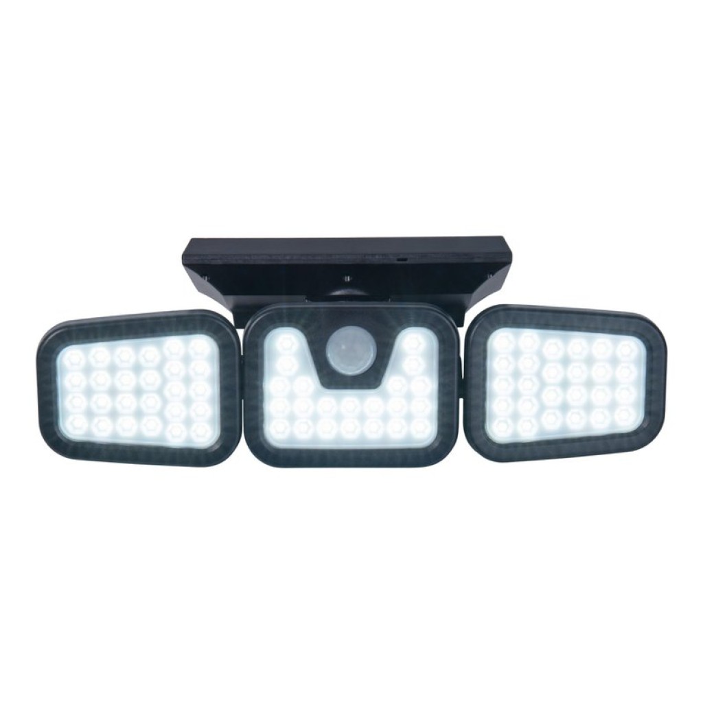 LED Solar Außenwandleuchte "Pacita", Multifunktionsleuchte Außenwandlampe aus Kunststoff in Schwarz, 28,3 x 13,5 x ca. 11 cm