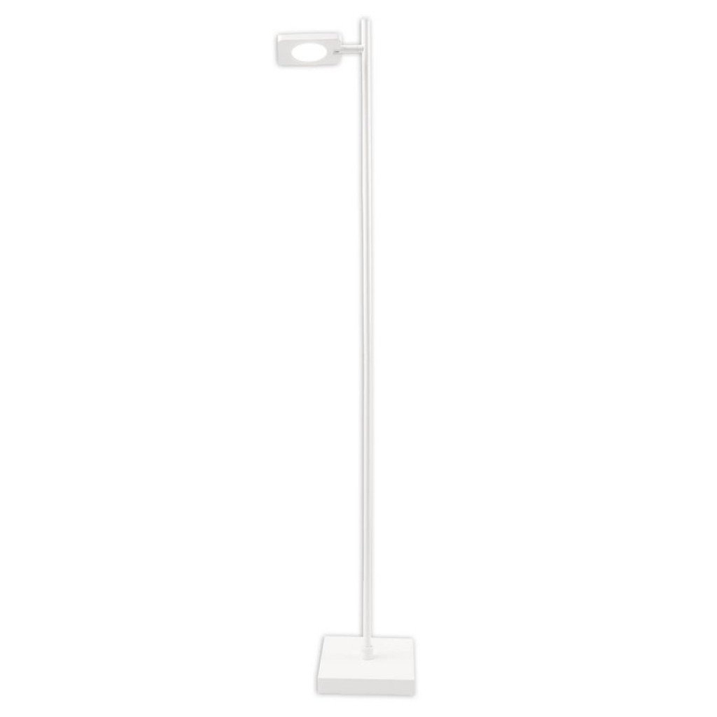 LED cordless lamp "Lupa", 135 cm high, aluminum white and plastic, integrated LEDs, 2400 LM, dimmable, CCT function, 3000-6500 K, RGB light changer