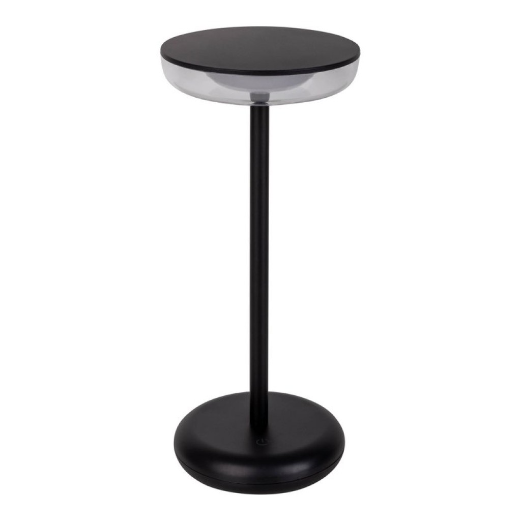 Cordless tablet light "Pasi" for outside and inside, made of metal and plastic in black, dimmable, with touch and memory function, approx. 26 cm high