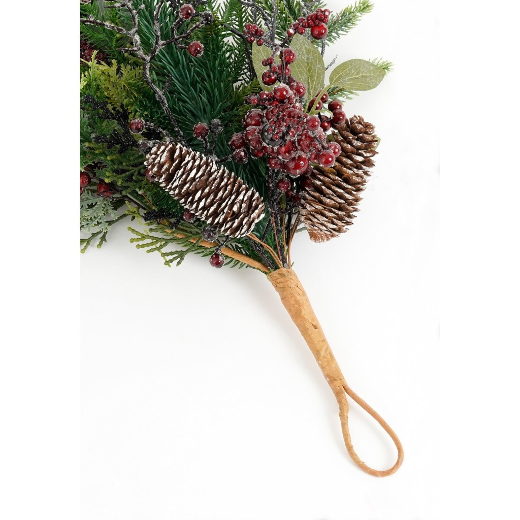 Bodi Druppelvormige Kerstslinger - L110 x B18 x H10 cm - Bordeaux