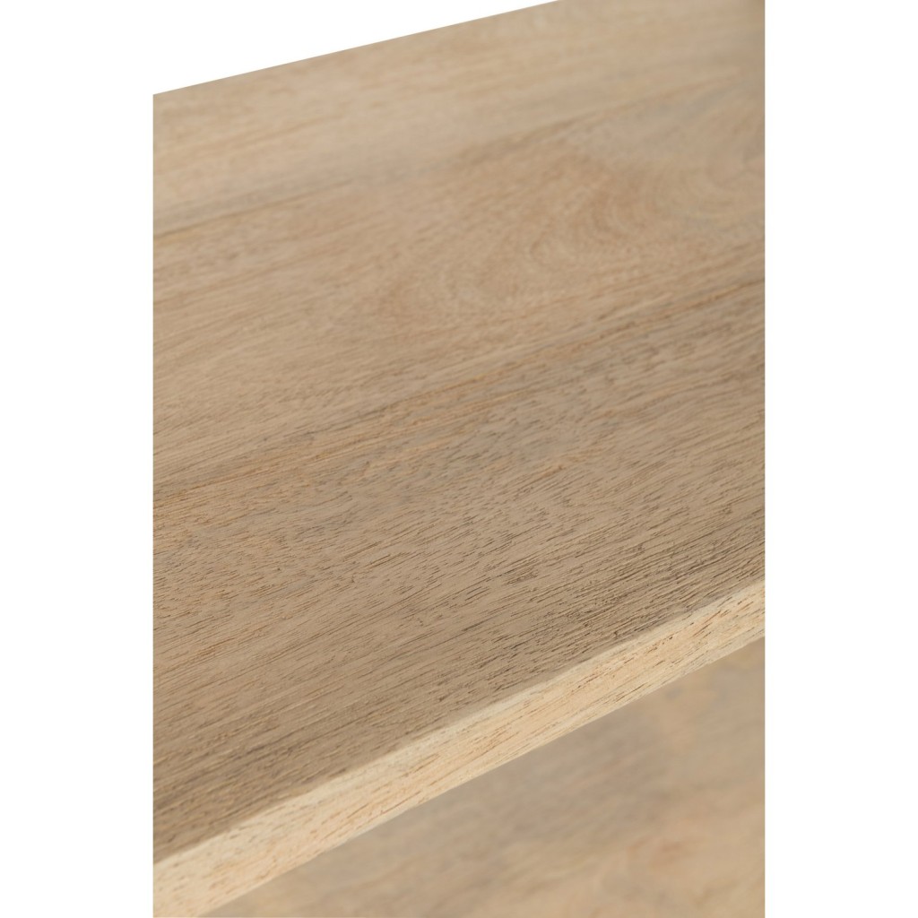J-Line Rek Eli 5Planken Mango Hout/Staal Naturel/Grijs