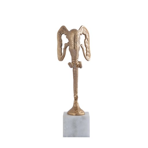 Horton Champagne Alu Elephant Statue Marble Base S