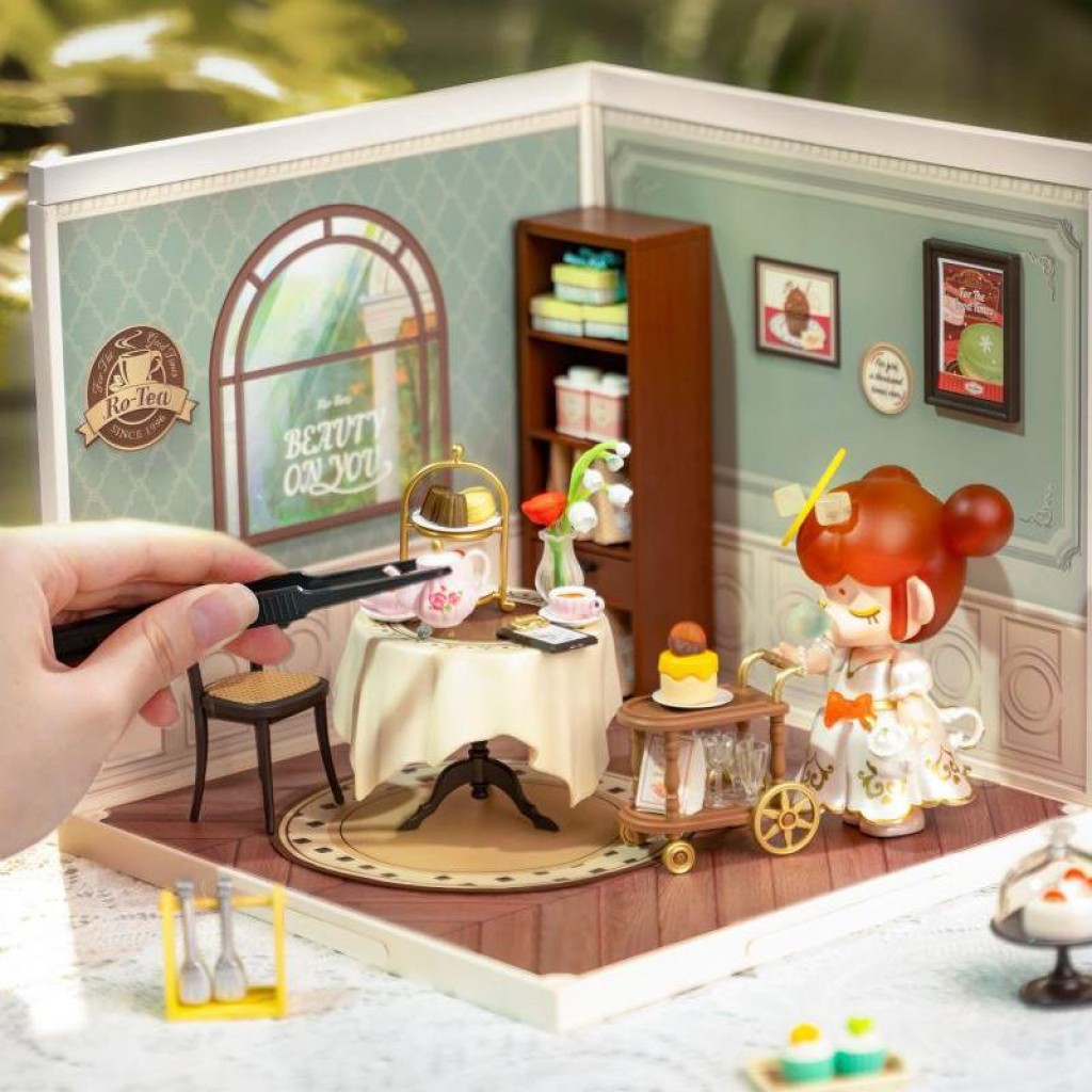 DIY Huisje Super Creator Sweet Sips Tea, Robotime, DW011, 16,3x16,3x15,2cm